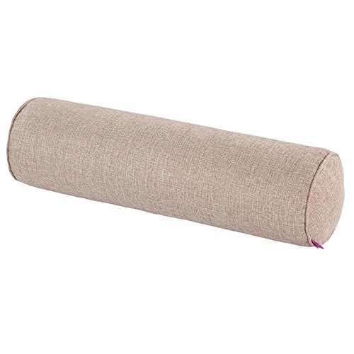 Nunubee Flachs einfarbig Candy Pillow Roll Polster Kissen Schwangerschaftskissen Nackenkissen für Home Bed Sofakissen 20X80CM Flachs von Nunubee