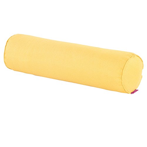 Nunubee Flachs einfarbig Candy Pillow Roll Polster Kissen Schwangerschaftskissen Nackenkissen für Home Bed Sofakissen 5.9X15.7 Zoll Gelb von Nunubee