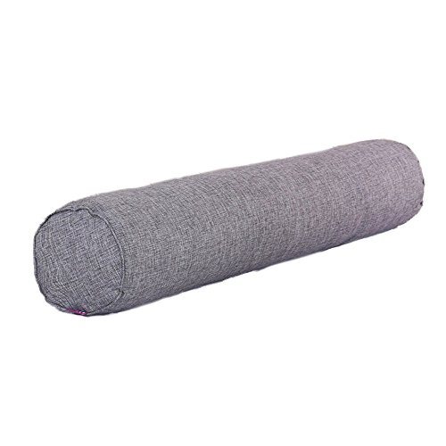 Nunubee Flachs einfarbig Candy Pillow Roll Polster Kissen Schwangerschaftskissen Nackenkissen für Home Bed Sofakissen 7.9X39.4 Zoll Grau von Nunubee