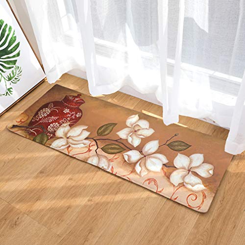 Nunubee Fußmatte Blumen Designe Anti Rutsch Unterlage Wasseraufnahme Teppich Praktische Schmutzfangmatte Haustür Flur Innenbereich Aussen Lustig (Blumen 5-15.7x23.6 Zoll /40x60cm) von Nunubee