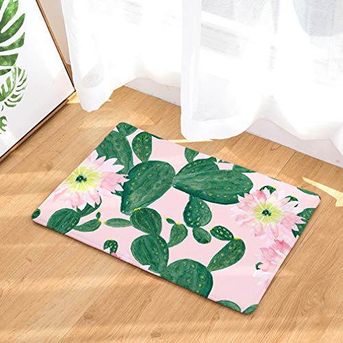 Nunubee Fußmatte Blumen Designe Anti Rutsch Unterlage Wasseraufnahme Teppich Praktische Schmutzfangmatte Haustür Flur Innenbereich Aussen Lustig (Blumen 6-15.7x23.6 Zoll /40x60cm) von Nunubee