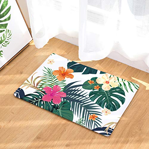 Nunubee Fußmatte Blumen Designe Anti Rutsch Unterlage Wasseraufnahme Teppich Praktische Schmutzfangmatte Haustür Flur Innenbereich Aussen Lustig (Blumen 7-15.7x23.6 Zoll /40x60cm) von Nunubee