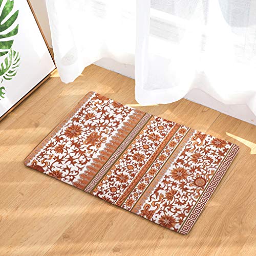 Nunubee Fußmatte Boho-Stil Designe Anti Rutsch Unterlage Wasseraufnahme Teppich Praktische Schmutzfangmatte Haustür Flur Innenbereich Aussen Lustig (Boho-Stil 6-19.7x31.5 Zoll /50x80cm) von Nunubee