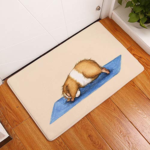 Nunubee Fußmatte Hamster rutschfeste Badematte/Küchen-Wolldecke/Schlafzimmer-Matte wasserabsorbierend schnell trocknend (Hamster 4-15.7x23.6 Zoll /40x60cm) von Nunubee