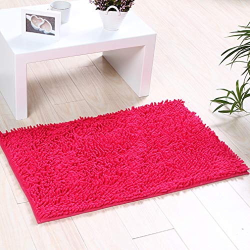 Nunubee Fußmatte Super haarige RoseDesigne Anti Rutsch Unterlage Wasseraufnahme Teppich Praktische Schmutzfangmatte Haustür Flur Innenbereich Aussen Lustig (Super haarige Rose-15.7x23.6 Zoll /40x60cm) von Nunubee