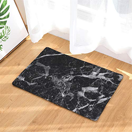 Nunubee Granit Muster Flanell Bodenmatte Fußmatten Badezimmer Wasseraufnahme rutschfester Matte Teppich 16x24Zoll - Nr.4 von Nunubee
