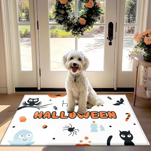 Nunubee Halloween Fußmatte - rutschfest Saugfähig Teppich mit Cartoon-Muster für Haustür und Küche Decor Nunubee Halloween Fußmatte - rutschfest Saugfähig Teppich mit Cartoon-Muster für Haustür und Küche Decor von Nunubee