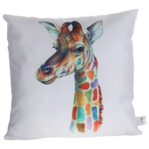 Nunubee Kissenbezug einfach Stil Giraffe Polyester Cushion Cover Sofa Büro Dekorativ 45 * 45cm von Nunubee