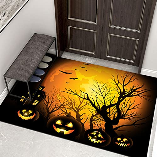 Nunubee Kürbis-Teppich, Halloween-Teppich, rutschfest, Bodenteppich, Läufer, Teppich, Matte, Küche, Esszimmer, Zuhause, dekorativ,80 * 120cm,#34 von Nunubee