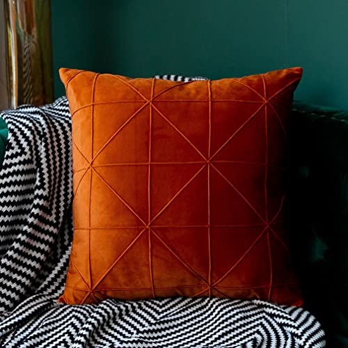 Nunubee Neue Kreative Dreidimensionale bestickte Ärmel Set Heimtextilien Europa Kissen Set Feste Farbe Samtkissen Sockel Orange 45 * 45 cm von Nunubee