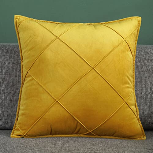 Nunubee Nordic Kissen Weiche Kissen Set Soffee-Farbe Auto Mager Sofa Bandabdeckung Gelb 45 * 45 cm von Nunubee