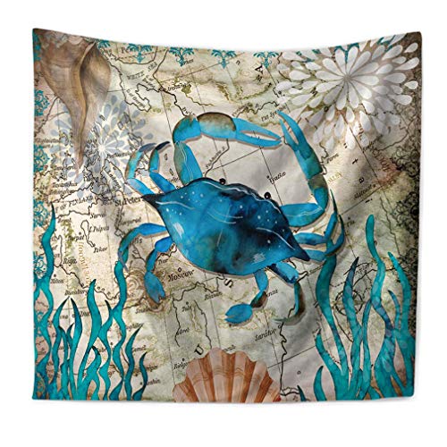 Nunubee Nunbee Tapisserie Wandbehäng Marine Tiermuster Waldbrief Wandteppich Wanddekoration Indisch Psychedelic Natur Hanging Hippie Beach-Yoga-Picknick-Tischdecke Strandtücher, Seekrabbe 150 * 130cm Nunubee Nunbee Tapisserie Wandbehäng Marine Tiermuster Waldbrief Wandteppich Wanddekoration Indisch Psychedelic Natur Hanging Hippie Beach-Yoga-Picknick-Tischdecke Strandtücher, Seekrabbe 150 * 130cm von Nunubee