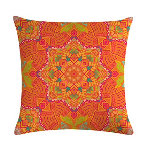 Nunubee Retro Ethnic Style Blumen Dekorative Dekokissen Cases 18x18 Home Decor Kissenbezug - No.14 von Nunubee