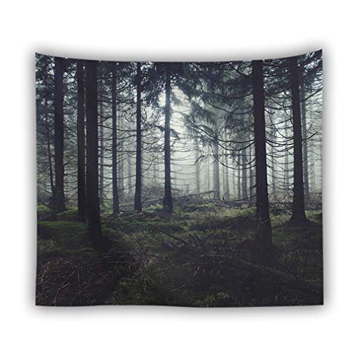 Nunubee Tapisserie Wandteppich Psychedelic Wald Bäume und Sonnenuntergang schöne Wand hängende Natur Landschaft Hausdekor Bettdecke Decke Tuch wandtuch wandbehang Hippie Tapestry(Art 14-200 * 150cm von Nunubee