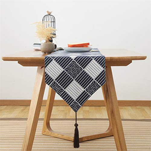Nunubee Tischläufer Aus Baumwolle Und Leinen Gitter Teetisch Zen Leinen Stoff Retro Japanische Tischdecke Und Stil Sub Tischläufer 33 * 140Cm Nunubee Tischläufer Aus Baumwolle Und Leinen Gitter Teetisch Zen Leinen Stoff Retro Japanische Tischdecke Und Stil Sub Tischläufer 33 * 140Cm von Nunubee