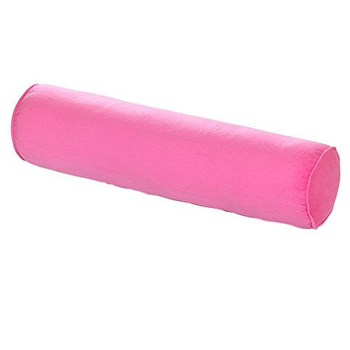 Nunubee Weiche Nackenrolle Kopfkissen mit Abwaschbarem Samt-Bezug Süßigkeit Geformtes Kissen Lendenkissen, Rosa 20*80cm von Nunubee