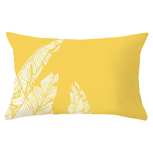 Nunubee Yellow Simple Style Series Schlafsofa Kissenbezug Haushaltskissenbezug 30 * 50 cm # 1 von Nunubee