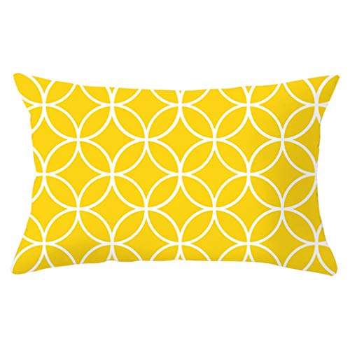 Nunubee Yellow Simple Style Series Schlafsofa Kissenbezug Haushaltskissenbezug 30 * 50 cm # 12 von Nunubee