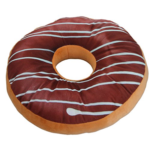 Nunubee rundes Donut-Kissen, Plüsch, Zierkissen für Bürostuhl, Autositz. Muster 5 von Nunubee