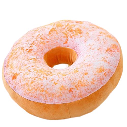 Nunubee rundes Donut-Kissen, Pl¨¹sch, Zierkissen f¨¹r B¨¹rostuhl, Autositz., Style 10, 40 * 40cm von Nunubee