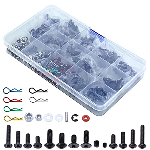 500PCS RC Schrauben Kit Reparaturwerkzeug für Traxxas Tamiya Axial Redcat HPI SCX10 Losi 1/8 1/10 RC Cars Crawler Teile 500PCS RC Schrauben Kit Reparaturwerkzeug für Traxxas Tamiya Axial Redcat HPI SCX10 Losi 1/8 1/10 RC Cars Crawler Teile von Nuofany