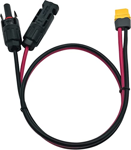 Nuofany Solar Panel Cable, Solar Plug to XT-60 Adapter Solar Extension Cable, 12AWG 60cm Solar Cable, for Portable Power Station, Solar Generator Nuofany Solar Panel Cable, Solar Plug to XT-60 Adapter Solar Extension Cable, 12AWG 60cm Solar Cable, for Portable Power Station, Solar Generator von Nuofany