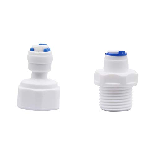 Cector de la Manguera 1/4 "bis 1/2" männliche/weibliche Gewinde Schnellkupplung mit pneumatischer Rohranschlussarmaturen Schiebeschloss Schnellkupplung 1pc (Color : Internal thread) von Nuojie