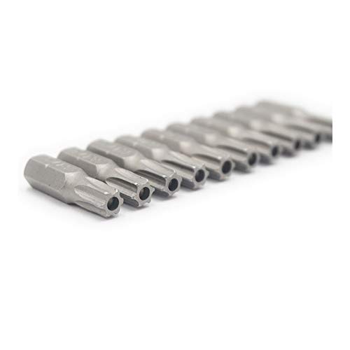 Schraubendreherbits. 10PCS 1/4" 25mm Torx T30 Schraubendreher Bit mit Loch Set Reparatur ScrewdriversKit Hex Schaft Bohrer for Stromhaushaltshandwerkzeuge von Nuojie
