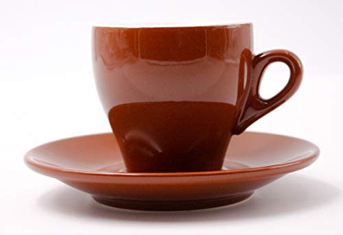 Nuova Point Kaffeetasse/Cappuccinotasse MILANO braun 160 ml - 6 Tassen von Nuova Point