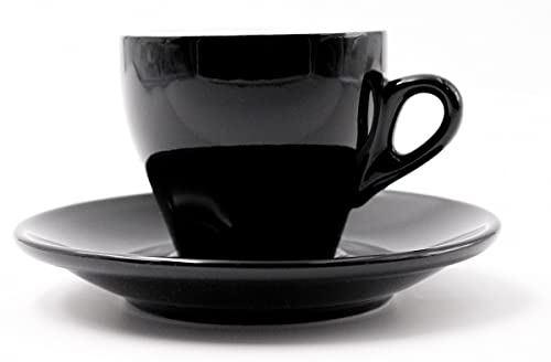 Nuova Point Kaffeetasse/Cappuccinotasse MILANO schwarz 160 ml - 6 Tassen von Nuova Point