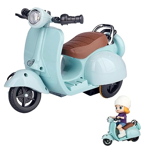 Nupaque Hamster-Auto-Spielzeug, 360 rotierendes drehendes Motorrad, Interaktives Kleintierspielzeug zur Linderung von Langeweile, lustiger Elektroroller mit Lichtern und Musik, Heimtierbedarf von Nupaque