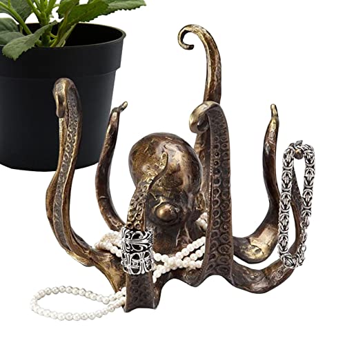 Nupaque Kaffeetassenhalter | Haken für die Kaffeeaufbewahrung - Vintage-Stil Harz Octopus Tischdekoration Statue Ornament Octopus Skulptur Kunsthandwerk von Nupaque