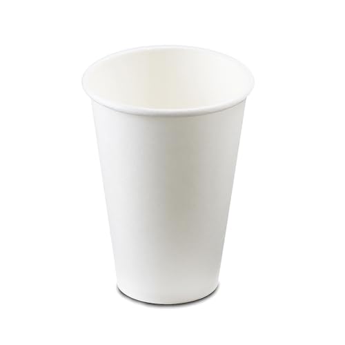Nupik Weiße Pappbecher 600 ccm, 320 Becher, ideal für Kaffee, Tee oder heiße und kalte Getränke, robust, auslaufsicher, geruchlos von Nupik