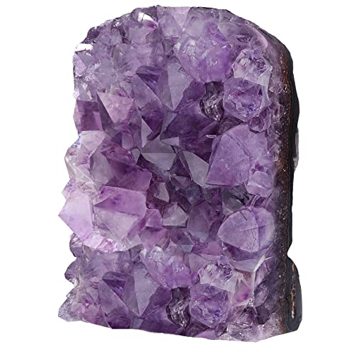 Nupuyai Amethyst Druse Groß Kristall Rohstein Dekoration, Natürlicher Amethyst Drusensegment Stein Cluster Quarz Crystal Dekorative Steine（200g-300g） von Nupuyai