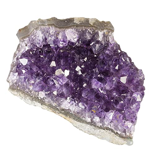 Nupuyai Natürliche Amethyst Druse Rohstein Unregelmäßig Kristall Cluster Drusenstück Reiki Heilstein Dekoration von Nupuyai