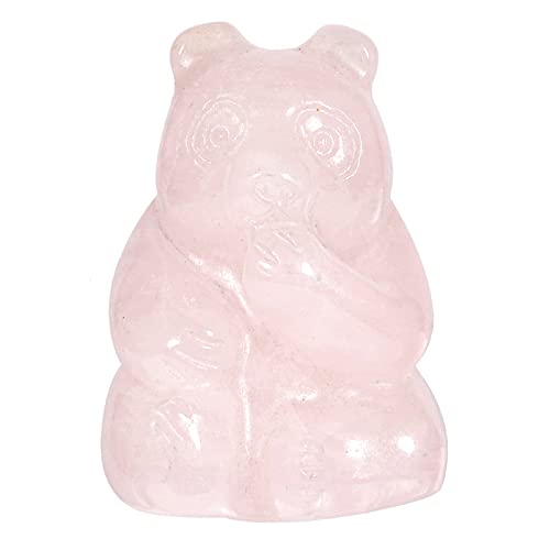 Nupuyai Rosenquarz Kristall Bär Figur Deko Baby Bär Statue Heilstein Glücksbringer Stein Figuren Tiere Mini Taschensteine Talisman Reiki Fengshui Deko von Nupuyai