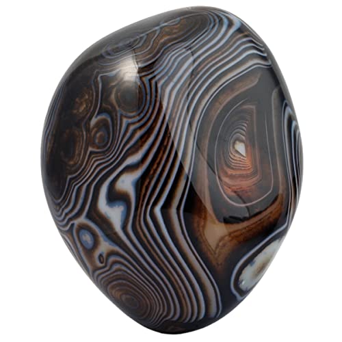 Nupuyai Sardonyx natürlicher Palmenstein für Entspannung und Yoga, Meditation, polierter Taschenstein, unregelmäßig, für Sammlerstein und Reiki-Chakra (100 – 200 g) von Nupuyai