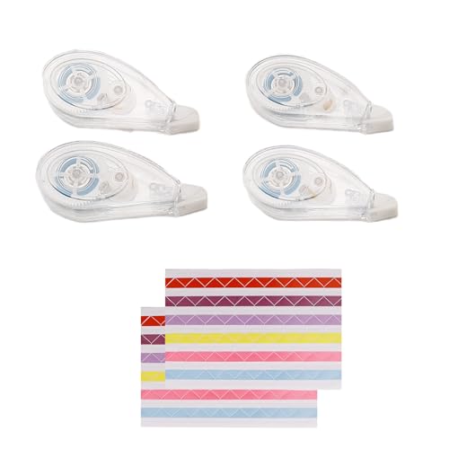 4 Stk Kleberoller Washi Tape Set，kleberoller Maus,Doppelseitiges Klebeband Mit 2 Fotoaufkleber14.8*10.3cm, kleberoller Doppelseitig 5m*6mm, Doppelseitig Selbstklebend, scrapbook Zubehör,karten, Fotos von Nurila