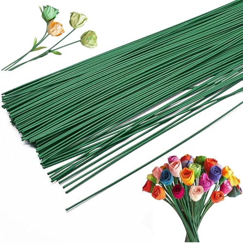 Nurila 50 Stk Blumendraht(2.2mm*40cm), Blumendraht Zum Basteln, Pfeifenreiniger Blumen für Wrapping Blumensträuße DIY Herstellung Von Blumenarrangements Künstlichen Blumen Blumenkranz von Nurila