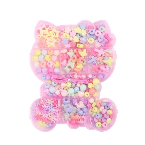 Nurila Perlen für Armbänder Kinder, Armbänder Selber Machen, Perlenset Kinder ab 4, Schmuckperlen & Zubehör, DIY Perlen Set in verschiedenen Farben Hallo Kitty Katze Nurila Perlen für Armbänder Kinder, Armbänder Selber Machen, Perlenset Kinder ab 4, Schmuckperlen & Zubehör, DIY Perlen Set in verschiedenen Farben Hallo Kitty Katze von Nurila