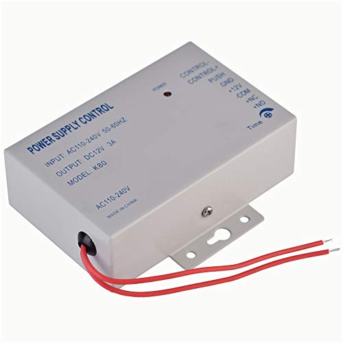 Netzteil Controller AC110V-240V an DC12V 3A 30W mit Verzögerungssteuerungsschaltung 0-15s Anti-Interferenz-Wandmontierbar für die Türzugriffskontrollsystem von Nurnesy