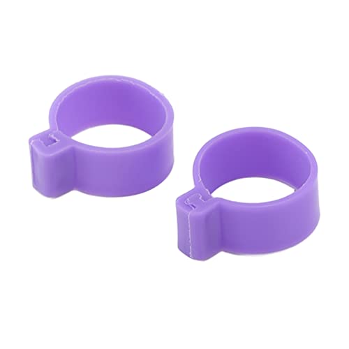 Nurnesy 100 PCs Geflügelfußringe Chicken Entengans Beinbänder PP Plastik Wiederverwendbar, um Roosters Hühner mit Markierungsfunktion zu Identifizieren (25mm) von Nurnesy