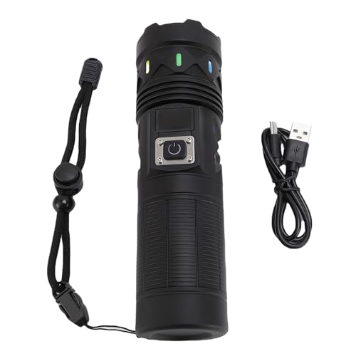 Nurnesy 10200mAh LED -Taschenlampe, Aluminiumlegierung Zoom Taschenlampe mit Typ C Wiederaufladbar für Camping Im Freien, Angeln, Notlicht von Nurnesy