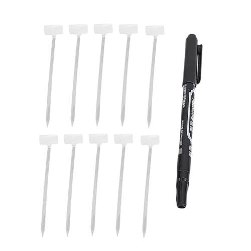 Nurnesy 10pcs 304 Edelstahlpflanzetiketten - Wassersicher, Wiederverwendbare Kindergarten -Tags mit Stift für Gemüse und Blumen Nurnesy 10pcs 304 Edelstahlpflanzetiketten - Wassersicher, Wiederverwendbare Kindergarten -Tags mit Stift für Gemüse und Blumen von Nurnesy