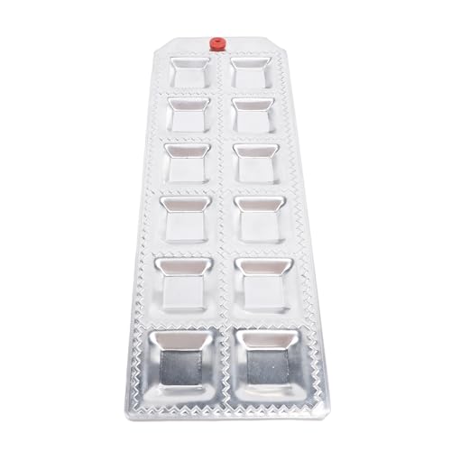 Nurnesy 12 Löcher Multifunktionales Quadratisches Ravioli Maker -Werkzeug, Aluminiumlegierungspudeln und Knödelzubereitungsschale, Geeignet für Hausgemachte Küchenkochen von Nurnesy