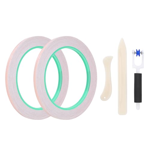 Nurnesy 2 Rollen aus 5 Mm Kupferfolienklebeband mit Klebstoffrücken für Buntglashandwerk - 50 M Länge mit Schabtern Enthalten Nurnesy 2 Rollen aus 5 Mm Kupferfolienklebeband mit Klebstoffrücken für Buntglashandwerk - 50 M Länge mit Schabtern Enthalten von Nurnesy