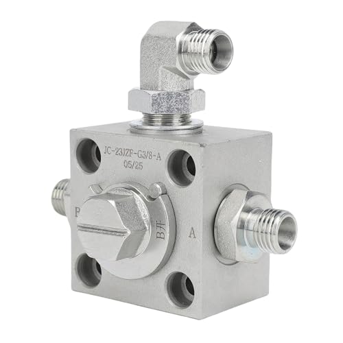 Nurnesy 3 -Wege -Diverter -Ventil - -Bagger -Drosselersatzteil mit Hydraulischem Zubehör und Schrauben von Nurnesy
