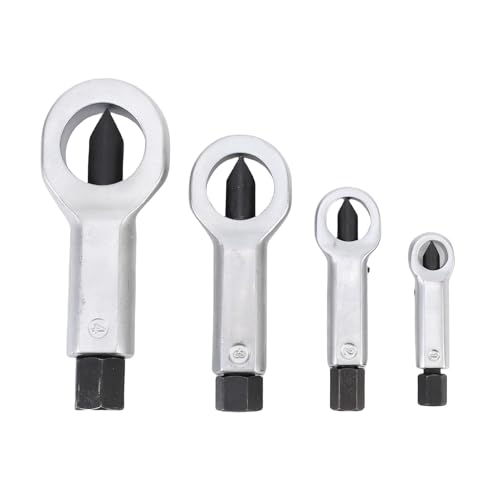 Nurnesy 4pcs Heavy Duty Metal Nut Splitter Set - 9-27 Mm Schraubenentfernung Extraktor Kit | Nussbrecher-Cracker-Spaltwerkzeuge für 9-12 Mm, 12-16 Mm, 16-22 Mm, 22-27 Mm von Nurnesy