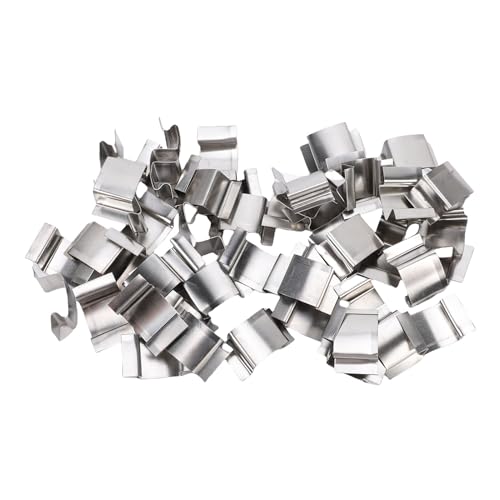 Nurnesy 50 Stück Edelstahl Gewächshaus Glas Clip-Klettern Pflanze Klemme & Verglasung Sprung G Clip für Garten von Nurnesy