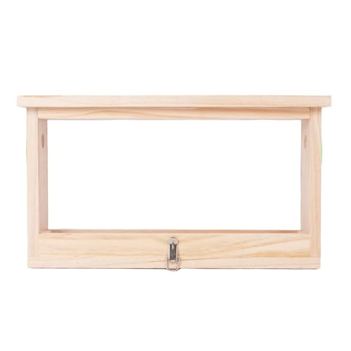Nurnesy Bienenzuchtbeobachtungsbox - Doppelseitiges Acryl- und Holzbienenstock mit Lüftungsschlitzen - Essentielle Bienenzubehörversorgung von Nurnesy